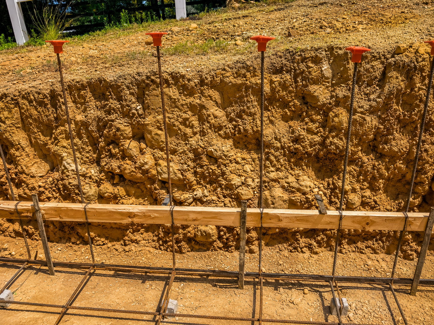 Retaining Wall Reinforcement Check — Retaining Wall Observation
